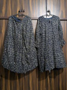Navy &amp; Gold Co-ord Set (Skirt and Top)