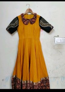 Mustard Yellow Ethnic Gown