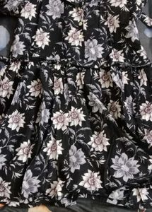 Black Floral Print Palazzo Pants