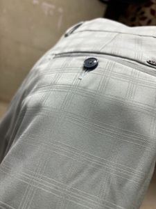 Men's Light Blue Plaid Pant