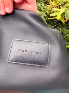 Black Leather Crossbody Bag with adjustable strap