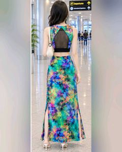 Vibrant Floral Print Two-Piece Set