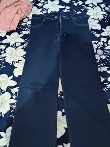Dark Blue Wide Leg Jeans