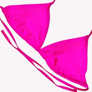 Hot Pink Triangle Bikini Top L / 38 🆕