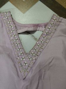 Stylish Lavender Kurta Set