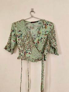 Floral Wrap Top