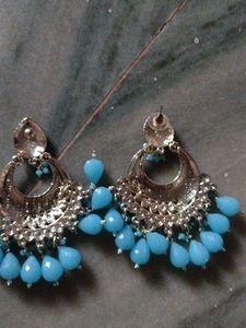 Beautiful Sky Blue Chandelier Earrings