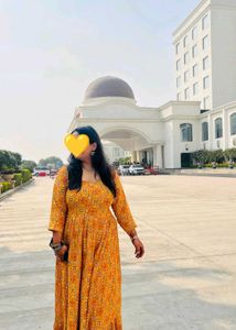 Beautiful Yellow Printed Maxi Dress