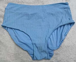 Blue Ribbed🇦🇮 High-Waisted Briefs