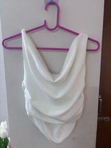 Stylish White Sleeveless Crop Top