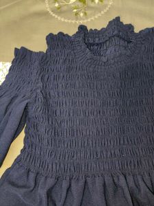 Navy Blue cold shoulder top