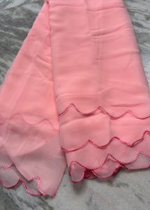 Elegant Pink Saree with Blouse