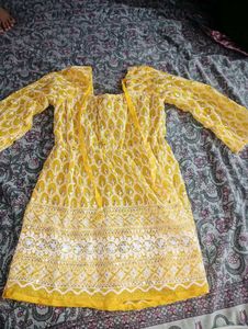 Yellow Embroidered Kurta Set