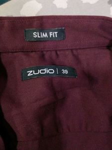 Men's Burgundy Silk Shirt
