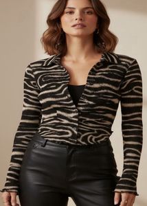 Patterned Long Sleeve Top