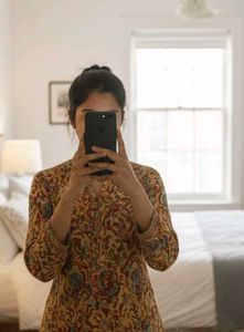 Elegant Floral Print Kurta
