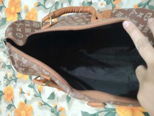 Brown Patterned Gym &amp; Travel Bag