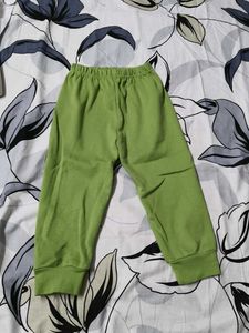Girl Green Cotton Baby Pants