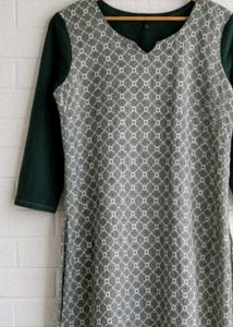 Stylish Grey Printed Kurta