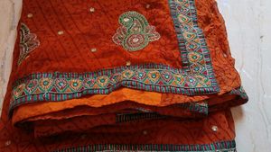 Beautiful Red Embroidered Saree