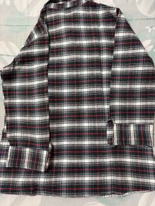 Stylish Black &amp; White Checkered Casual Shirt for W