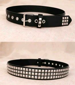 Edgy Studded Black Belt