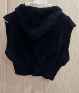 Hooded Knit Vest