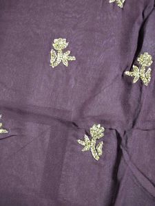 beutiful burgandy  embroidered handwork suit