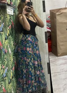 Floral Print Maxi Skirt