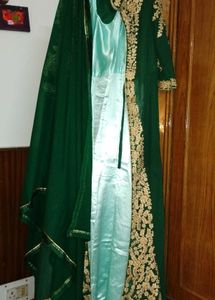 Elegant Green Embroidered Gown