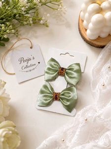 Chic Satin Bow Hair Clips