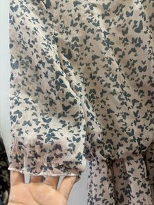 Chic Butterfly Print Mini Dress