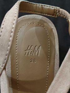 H&amp;M Beige Strappy Heeled Sandals