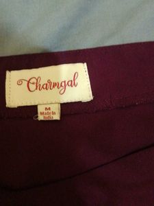 Maroon Tie-Waist Top