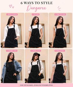 Black Denim Overalls