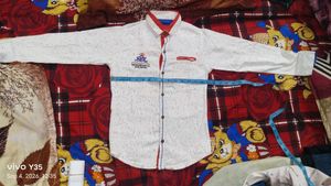 boys/kids White Printed Full Sleeve Shirt