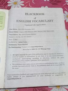 Blackbook of English Vocabulary