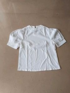 White Puff Sleeve Top