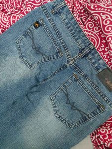 Flared Blue Denim Jeans