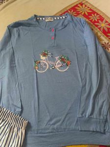 Cute Pajama Set - Bike Design