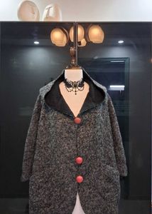 Stylish Grey Buttoned Coat