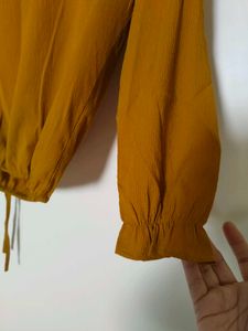Mustard Off-Shoulder Blouse