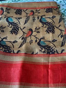 Stunning Peacock Print Saree