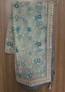 Elegant Grey Kurta Set with Dupatta