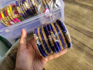 Blue & Gold Bangle Set