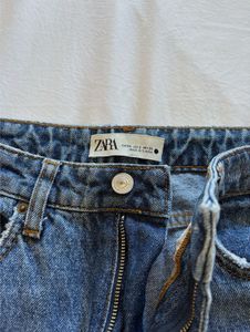 Zara The High Waist Ankle Straight Jeans