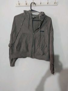 Grey Zip-Up Hoodie