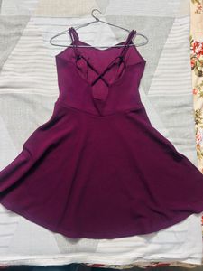 Chic Plum Spaghetti Strap Dress