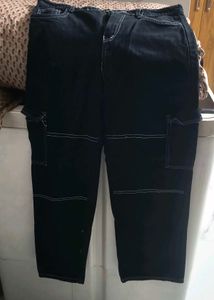 Black Cargo Jeans