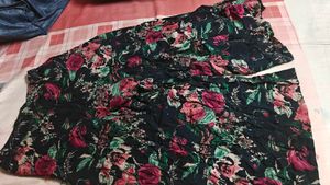 Flowy Floral Print Maxi Skirt like pant